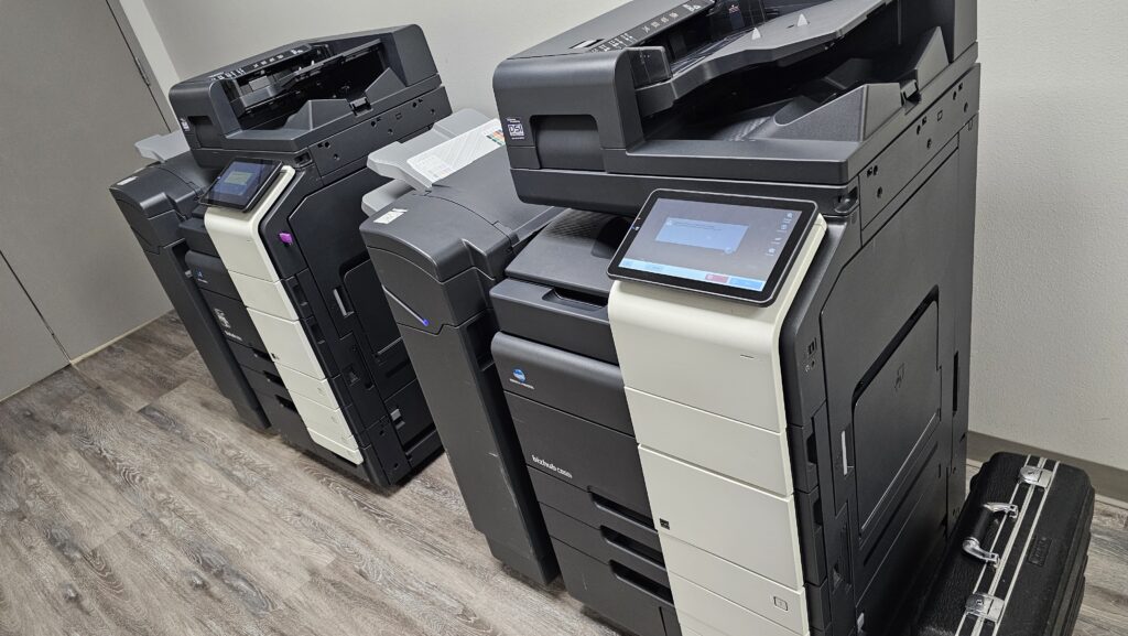 “Eight multifunction copiers installed and configured with RFID secure printing for a government cybersecurity facility by DSI.”