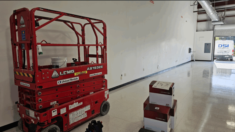 DSI van and lift with CAT6 boxes