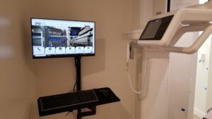 “Dental operatory with networked computer and X-ray monitor maintained by Digital Systems Integration.”